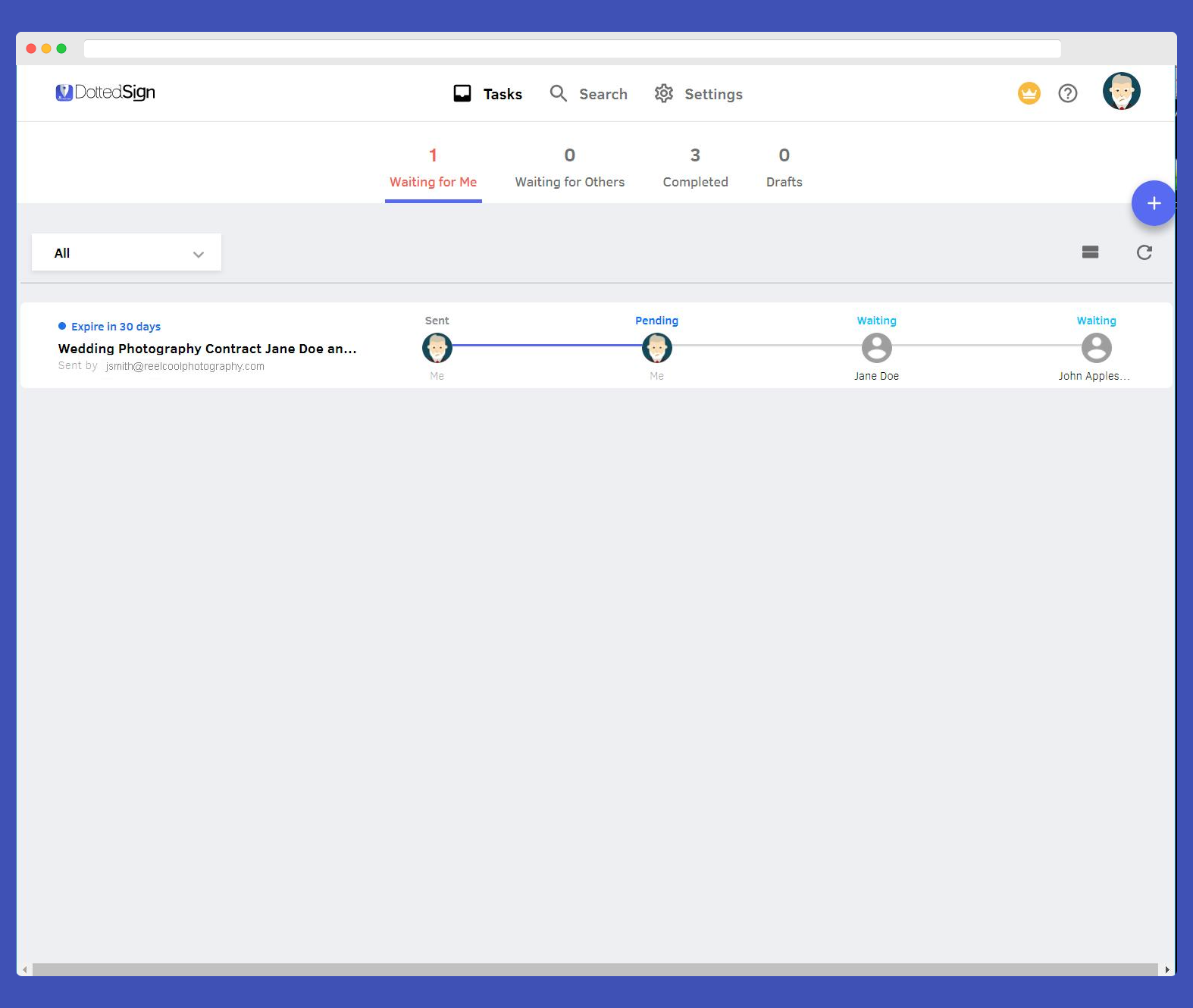 Stay in the loop with your personalized DottedSign dashboard Stay in the loop with your personalized DottedSign dashboard