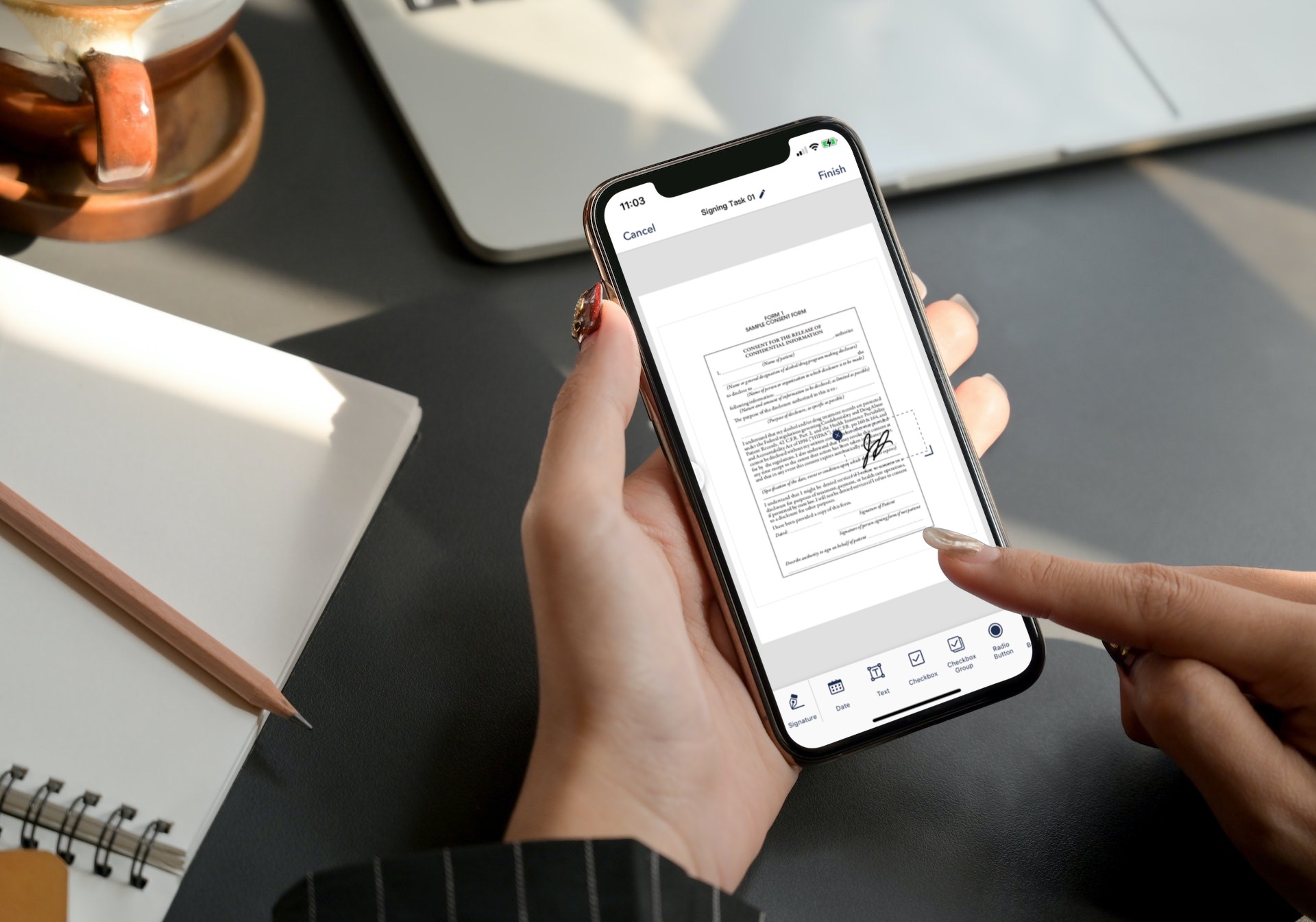 how to sign a document on iphone 14