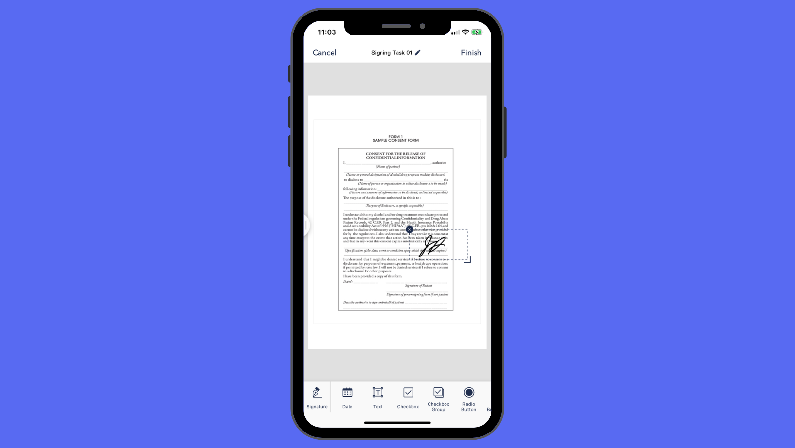 How to sign a document on iPhone
