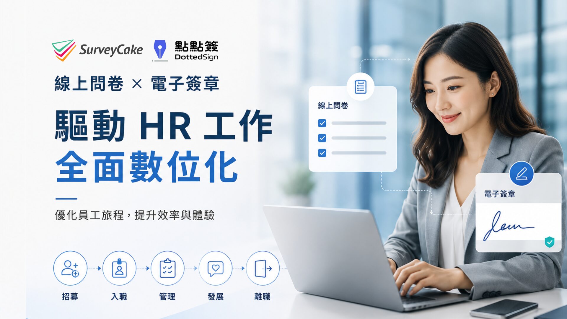 SurveyCake x DottedSign_HR 員工旅程地圖